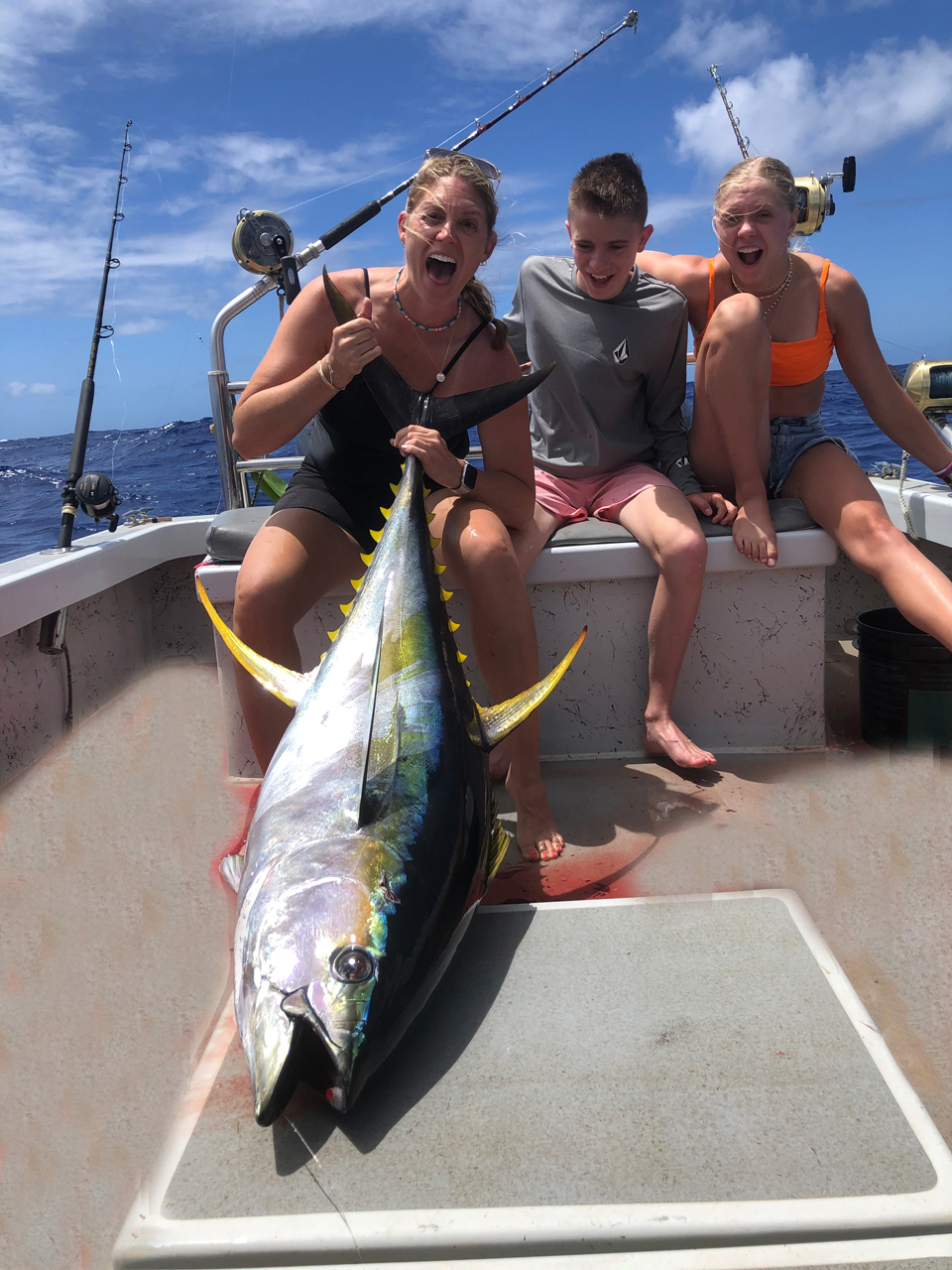 We share the catch at Hawaiian Style Fishing